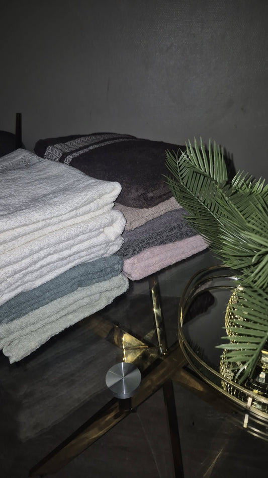 Lots de 3 serviettes 70x140 100% coton